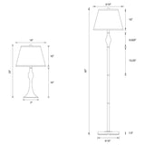 Griffin 3-piece Floor and Table Lamp Set Brushed Nickel - 901235