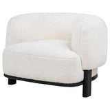 Lawler Upholstered Barrel Back Accent Chair Ivory and Black - 901372