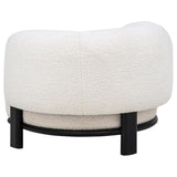 Lawler Upholstered Barrel Back Accent Chair Ivory and Black - 901372