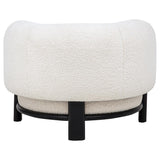 Lawler Upholstered Barrel Back Accent Chair Ivory and Black - 901372