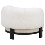 Lawler Upholstered Barrel Back Accent Chair Ivory and Black - 901372