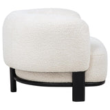 Lawler Upholstered Barrel Back Accent Chair Ivory and Black - 901372