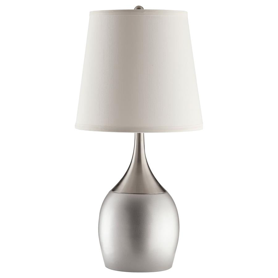 Tenya 24-inch Empire Shade Urn Table Lamp Silver (Set of 2) - 901471