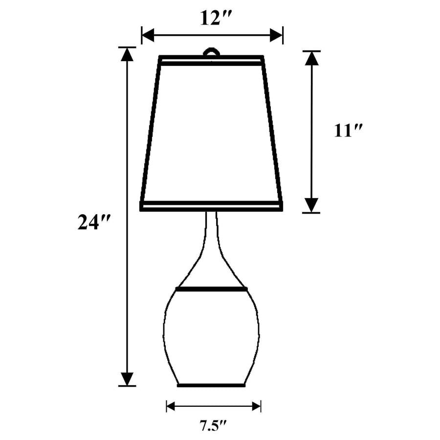 Tenya 24-inch Empire Shade Urn Table Lamp Silver (Set of 2) - 901471