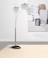 Miriam 90-inch Hanging Crystal Arc Floor Lamp Chrome - 901484