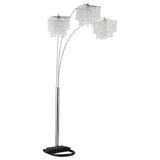 Miriam 90-inch Hanging Crystal Arc Floor Lamp Chrome - 901484