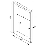Pinciotti 36 x 24 Inch Beveled Frame Wall Mirror Silver - 901783