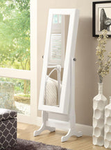 Batista Cheval Mirror with Jewelry Storage White - 901804