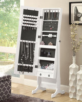 Batista Cheval Mirror with Jewelry Storage White - 901804