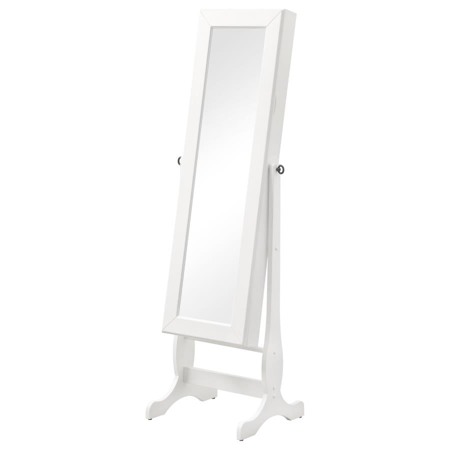 Batista Cheval Mirror with Jewelry Storage White - 901804