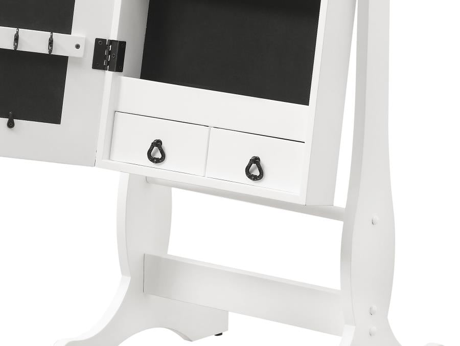 Batista Cheval Mirror with Jewelry Storage White - 901804