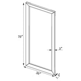 Barnett 30 x 70 Inch Full Length Floor or Wall Mirror Silver - 901813