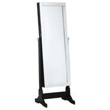 Cortez Cheval Mirror with Jewelry Storage Black - 901828