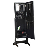 Cortez Cheval Mirror with Jewelry Storage Black - 901828