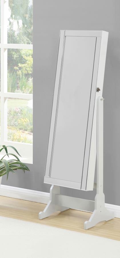 Yvonne Cheval Mirror with Jewelry Storage Dove Grey - 901866