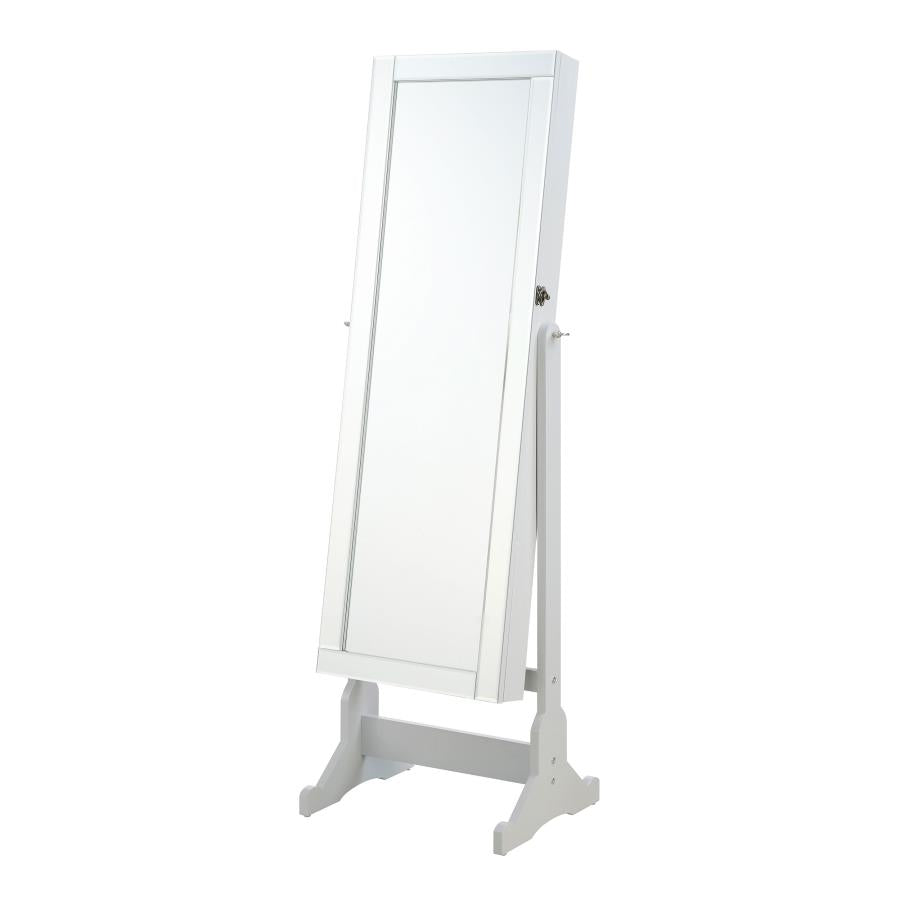 Yvonne Cheval Mirror with Jewelry Storage Dove Grey - 901866