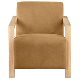 Diego Upholstered Accent Arm Chair with Wood Arms Honey - 902268