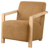 Diego Upholstered Accent Arm Chair with Wood Arms Honey - 902268