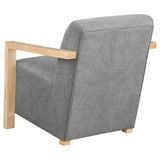 Diego Upholstered Accent Arm Chair with Wood Arms Grey - 902269