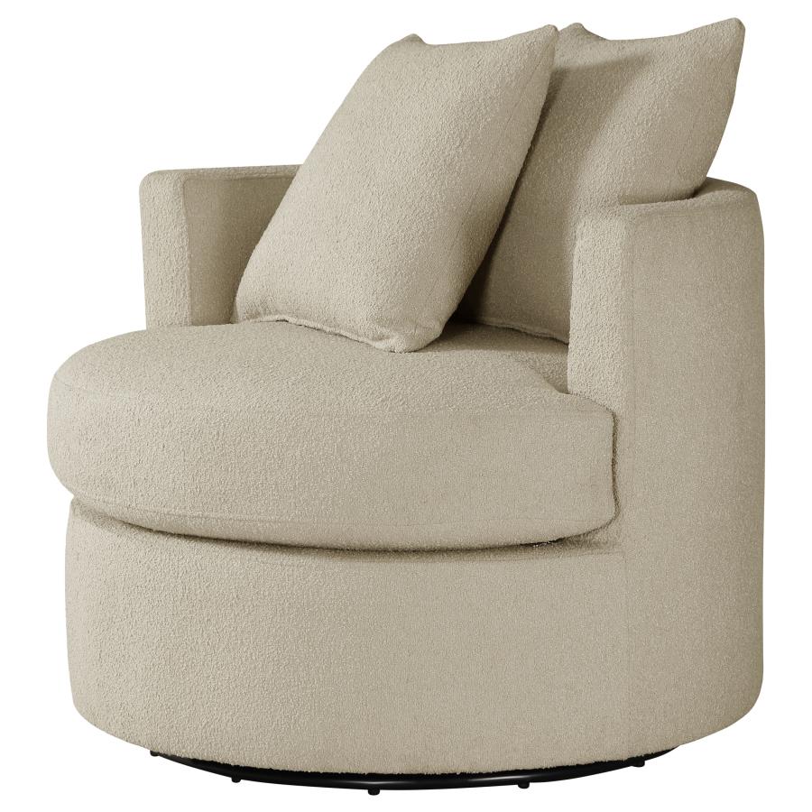 Debbie Upholstered Swivel Accent Chair Camel - 902274