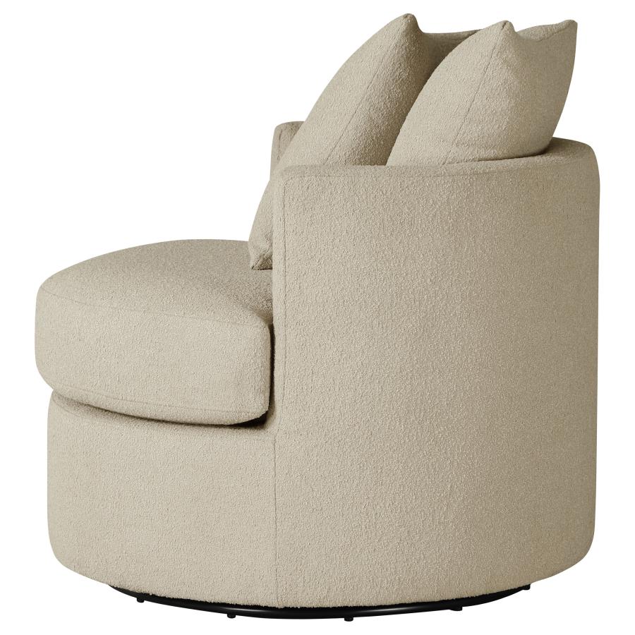 Debbie Upholstered Swivel Accent Chair Camel - 902274