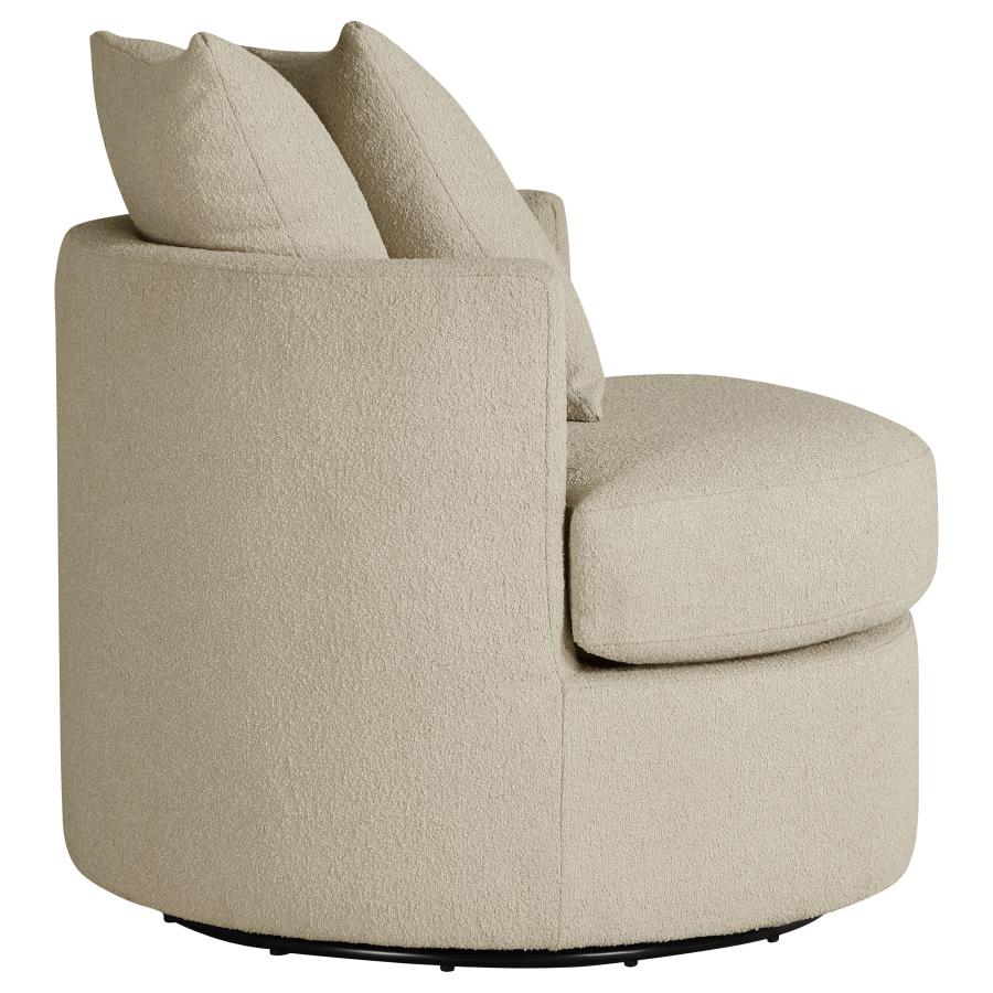 Debbie Upholstered Swivel Accent Chair Camel - 902274