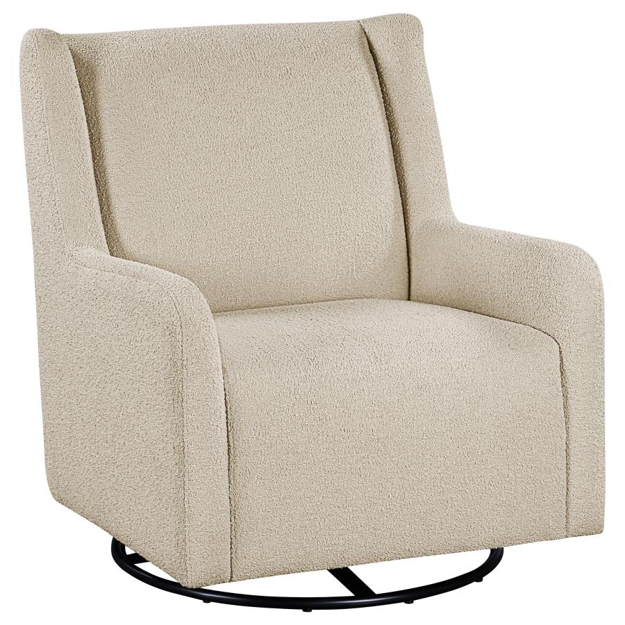 Serra Boucle Upholstered Swivel Glider Sandy Beige - 902453