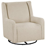 Serra Boucle Upholstered Swivel Glider Sandy Beige - 902453