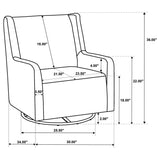Serra Boucle Upholstered Swivel Glider Sandy Beige - 902453