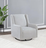 Serra Boucle Upholstered Swivel Glider Dove Grey - 902454