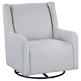 Serra Boucle Upholstered Swivel Glider Dove Grey - 902454