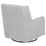 Serra Boucle Upholstered Swivel Glider Dove Grey - 902454