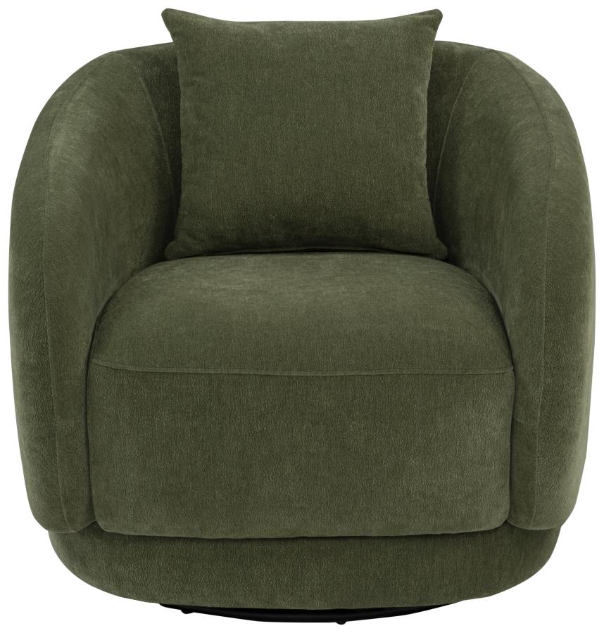 Arnaud Chenille Upholstered Swivel Accent Chair Green - 902487