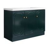 Contemporary Freestanding Bathroom Vanity With Resin Sink & Soft-Close Cabinet Doors