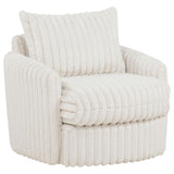 Sarco Corduroy Upholstered Swivel Accent Arm Chair Ivory - 902541