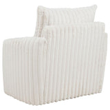 Sarco Corduroy Upholstered Swivel Accent Arm Chair Ivory - 902541