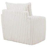 Sarco Corduroy Upholstered Swivel Accent Arm Chair Ivory - 902541
