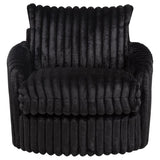 Sarco Corduroy Upholstered Swivel Accent Arm Chair Black - 902542