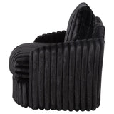 Sarco Corduroy Upholstered Swivel Accent Arm Chair Black - 902542