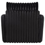 Sarco Corduroy Upholstered Swivel Accent Arm Chair Black - 902542