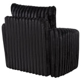 Sarco Corduroy Upholstered Swivel Accent Arm Chair Black - 902542