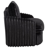 Sarco Corduroy Upholstered Swivel Accent Arm Chair Black - 902542