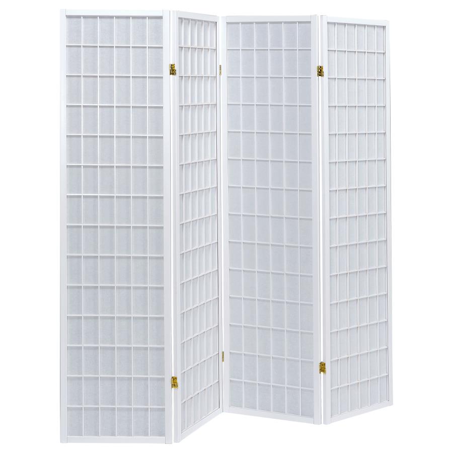 Roberto 4-Panel Room Divider Folding Shoji Screen White - 902626