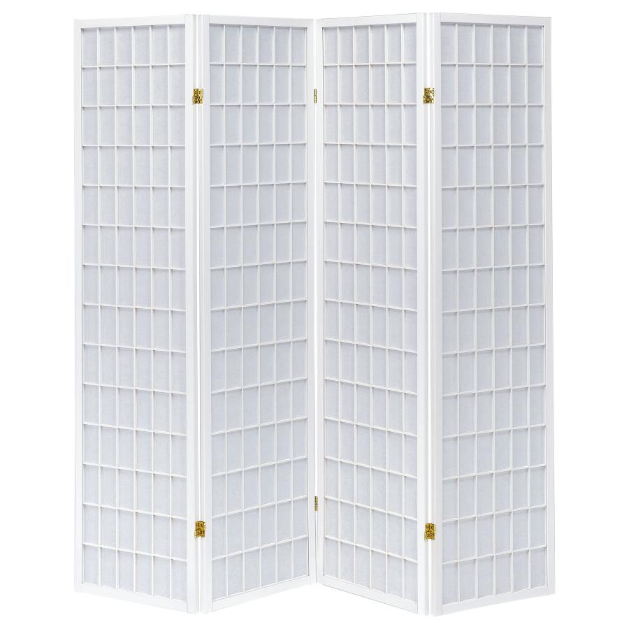 Roberto 4-Panel Room Divider Folding Shoji Screen White - 902626