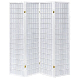 Roberto 4-Panel Room Divider Folding Shoji Screen White - 902626