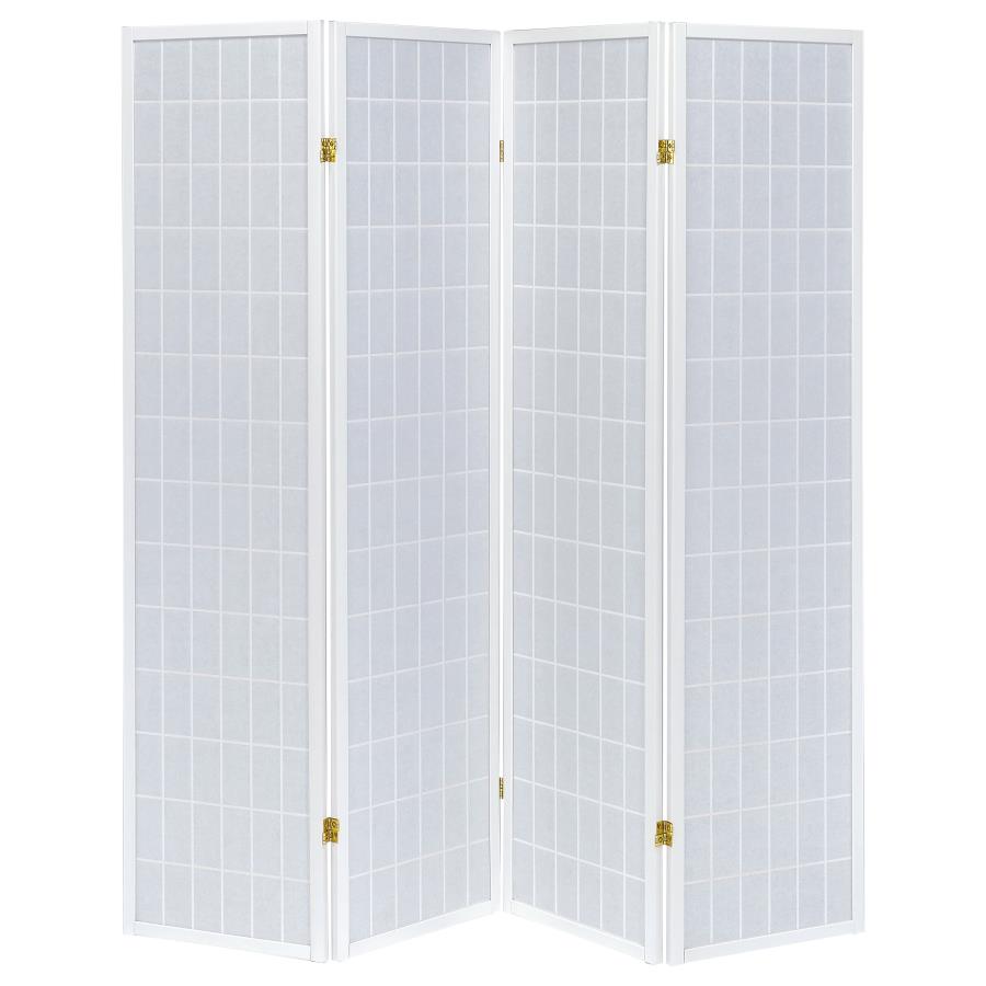 Roberto 4-Panel Room Divider Folding Shoji Screen White - 902626