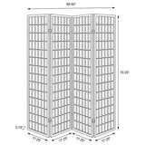 Roberto 4-Panel Room Divider Folding Shoji Screen White - 902626