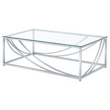 Kempton - 2 Piece Coffee And End Table Set - Chrome