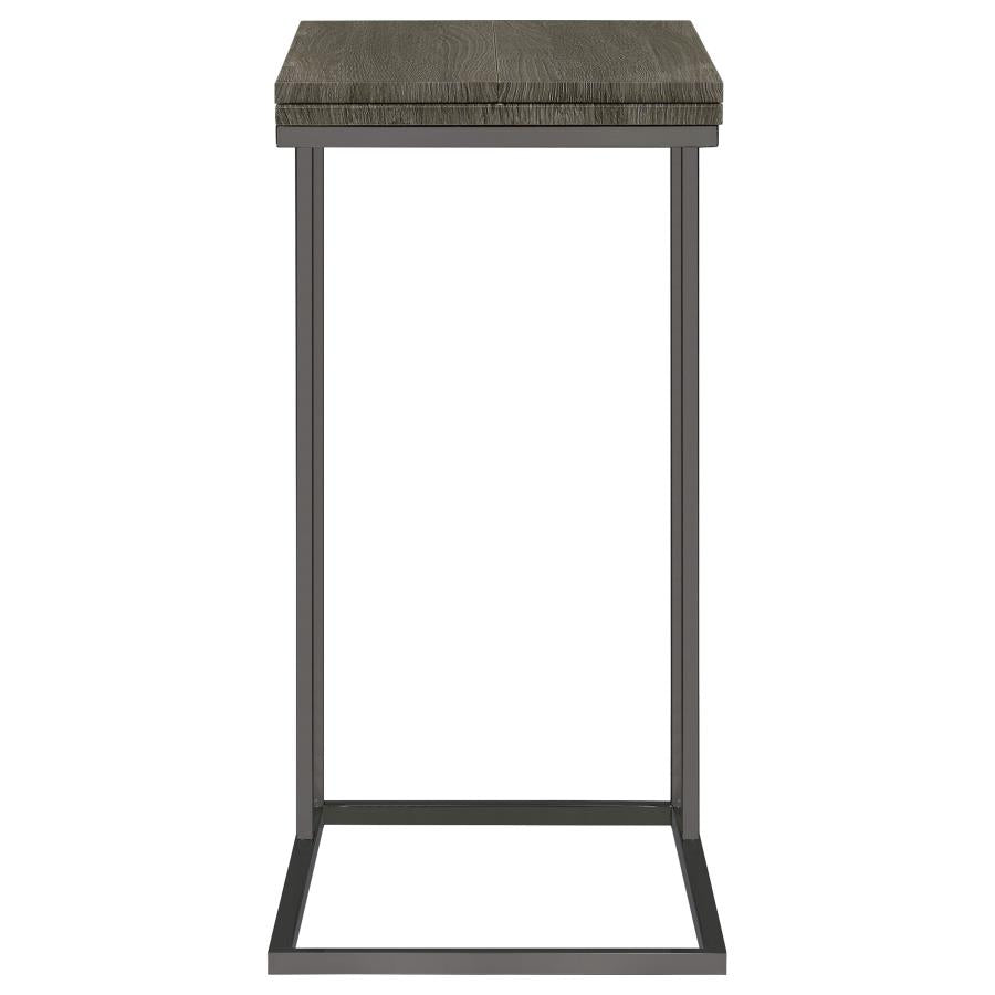 Pedro Expandable C-Shaped Sofa Side Table Weathered Grey - 902864