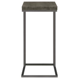 Pedro Expandable C-Shaped Sofa Side Table Weathered Grey - 902864
